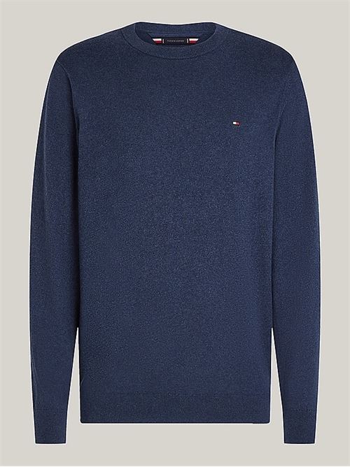 pima org ctn cashmere crew neck TOMMY HILFIGER | MW0MW28046DVI